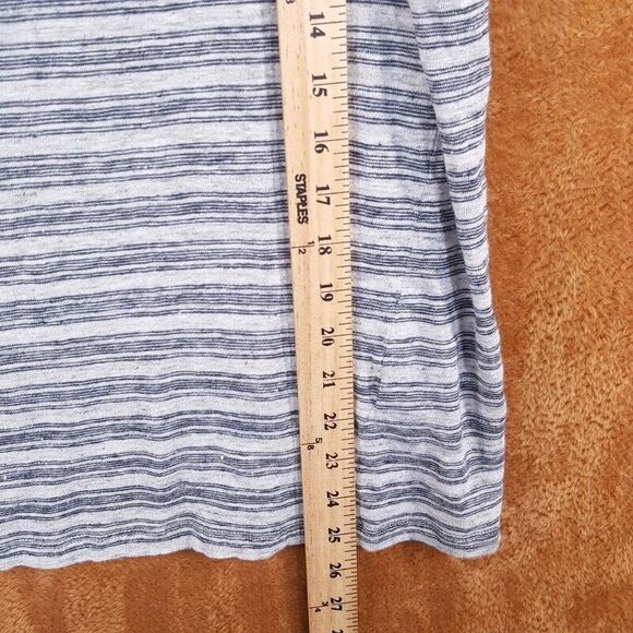 T ALEXANDER WANG Womens Top Medium Gray Stripe Tank Pullover Linen - Picture 6 of 7